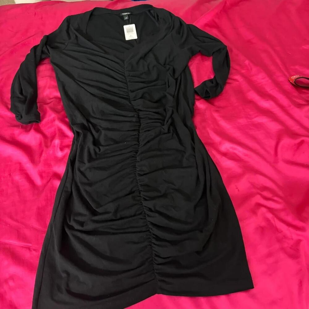 Torrid Black Ruched Bodycon Dress